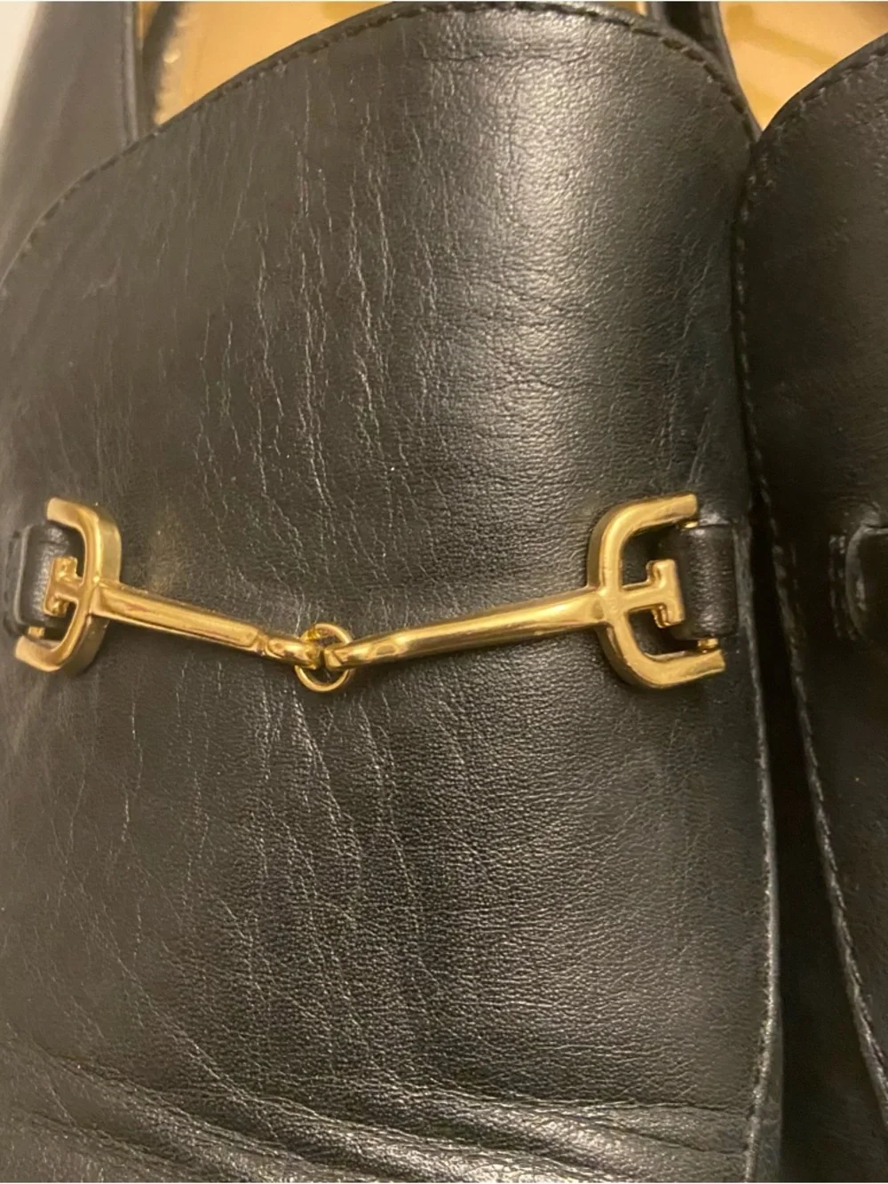 Sam Edelman Dark Navy Almond Toe Horse Leather Bit Loafer Shoes Size 8. - Picture 6 of 14